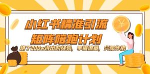 小红书精准引流·矩阵陪跑计划:烧了200w得出的经验,手握流量,兴风作浪!白米粥资源网-汇集全网副业资源白米粥资源网