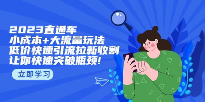 2023直通小成本 大流量玩法，低价快速引流拉新收割，让你快速突破瓶颈白米粥资源网-汇集全网副业资源白米粥资源网