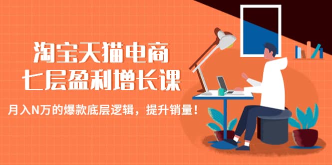 淘宝天猫电商七层盈利增长课：月入N万的爆款底层逻辑，提升销量白米粥资源网-汇集全网副业资源白米粥资源网