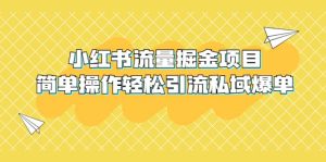 外面收费398小红书流量掘金项目，简单操作轻松引流私域爆单白米粥资源网-汇集全网副业资源白米粥资源网