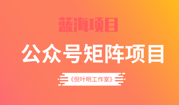 蓝海公众号矩阵项目训练营，0粉冷启动，公众号矩阵账号粉丝突破30w白米粥资源网-汇集全网副业资源白米粥资源网