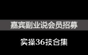 嘉宾副业说实操36技合集,价值1380元白米粥资源网-汇集全网副业资源白米粥资源网