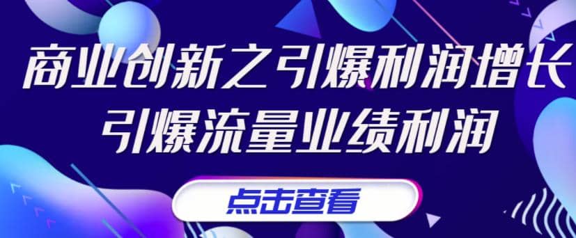 张琦《商业创新之引爆利润增长》引爆流量业绩利润白米粥资源网-汇集全网副业资源白米粥资源网