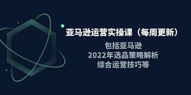 亚马逊运营实操课（每周更新）包括亚马逊2022选品策略解析，综合运营技巧等白米粥资源网-汇集全网副业资源白米粥资源网