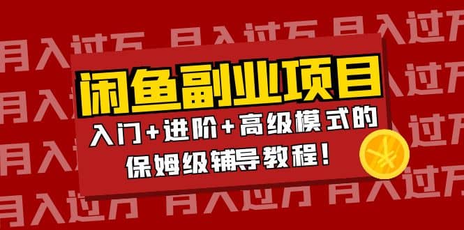 月入过万闲鱼副业项目：入门 进阶 高级模式的保姆级辅导教程白米粥资源网-汇集全网副业资源白米粥资源网