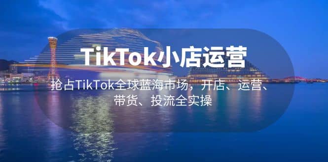 TikTok小店运营 抢占TikTok全球蓝海市场，开店、运营、带货、投流全实操白米粥资源网-汇集全网副业资源白米粥资源网