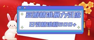豆瓣精准暴力引流,日引精准粉500 【12视频课】白米粥资源网-汇集全网副业资源白米粥资源网