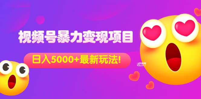 外面收费699的视频号暴力变现项目，日入5000 ，简单易操作当天见效果白米粥资源网-汇集全网副业资源白米粥资源网