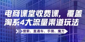 某电商课堂收费课,覆盖淘系4大流量渠道玩法【搜索、直通车、手猜、魔方】白米粥资源网-汇集全网副业资源白米粥资源网
