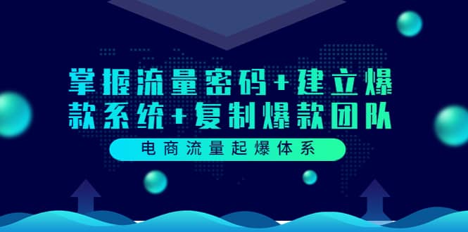 电商流量起爆体系：掌握流量密码 建立爆款系统 复制爆款团队（价值599）白米粥资源网-汇集全网副业资源白米粥资源网