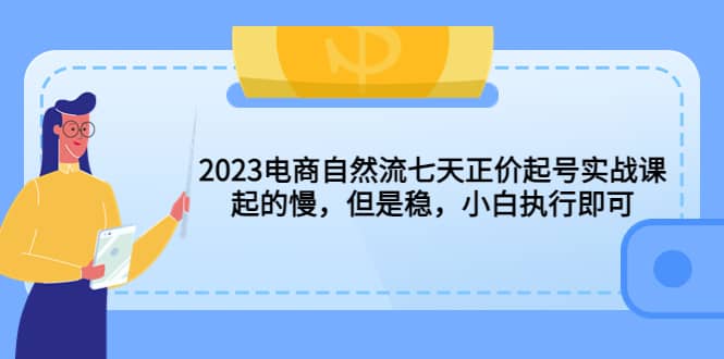 2023电商自然流七天正价起号实战课：起的慢，但是稳，小白执行即可白米粥资源网-汇集全网副业资源白米粥资源网