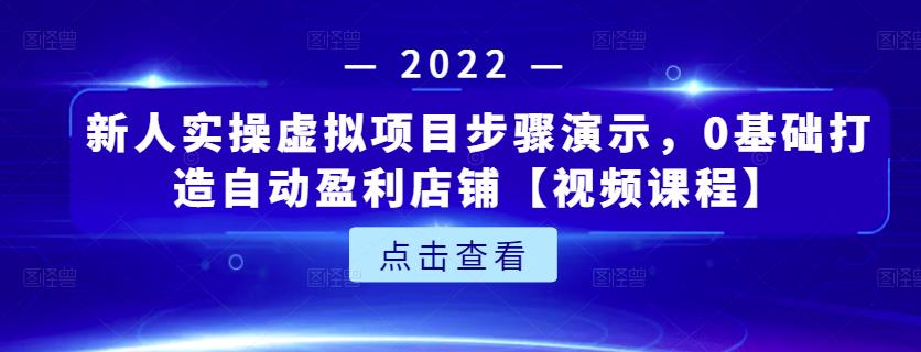 新人实操虚拟项目步骤演示，0基础打造自动盈利店铺【视频课程】白米粥资源网-汇集全网副业资源白米粥资源网