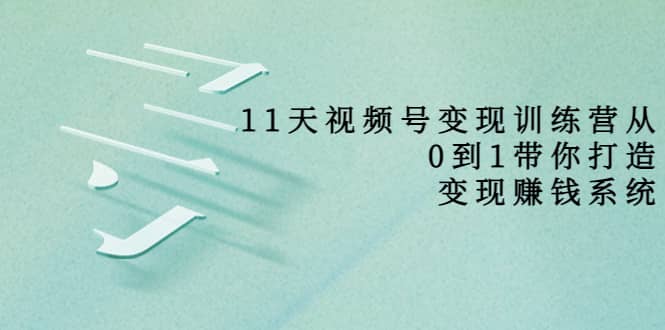 好望角·11天视频号变现训练营，从0到1打造变现赚钱系统（价值398）白米粥资源网-汇集全网副业资源白米粥资源网