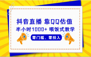 QQ号估值直播 半小时1000 ，零门槛、零投入，喂饭式教学、小白首选白米粥资源网-汇集全网副业资源白米粥资源网