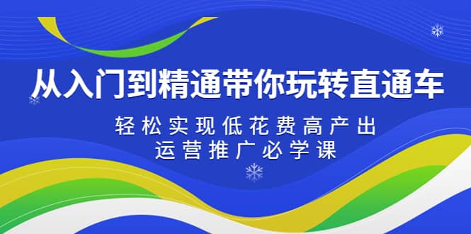 从入门到精通带你玩转直通车：轻松实现低花费高产出，35节运营推广必学课白米粥资源网-汇集全网副业资源白米粥资源网