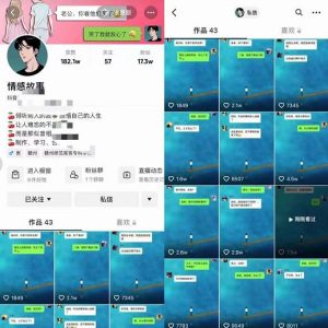 情感故事对话号教学，手机操作，吸粉能力超强的起号思路，值得学习白米粥资源网-汇集全网副业资源白米粥资源网