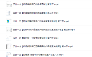 云创一方2022抖音SEO系列课程,教你如何快速上抖音搜索排名第一白米粥资源网-汇集全网副业资源白米粥资源网