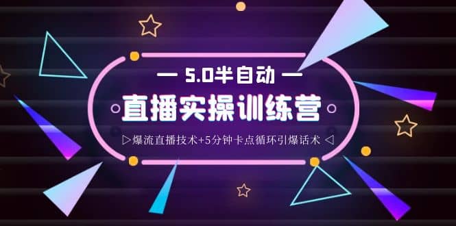 蚂蚁·5.0半自动直播2345打法，半自动爆流直播技术 5分钟卡点循环引爆话术白米粥资源网-汇集全网副业资源白米粥资源网