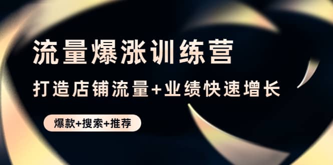 流量爆涨训练营：打造店铺流量 业绩快速增长 (爆款 搜索 推荐)白米粥资源网-汇集全网副业资源白米粥资源网