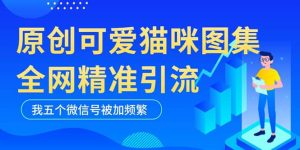 黑科技纯原创可爱猫咪图片，全网精准引流，实操5个VX号被加频繁白米粥资源网-汇集全网副业资源白米粥资源网