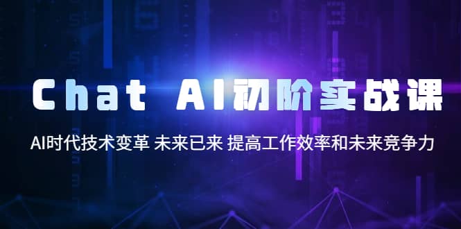 Chat AI初阶实战课，AI时代技术变革 未来已来 提高工作效率和未来竞争力白米粥资源网-汇集全网副业资源白米粥资源网