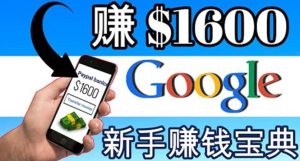 零成本通过Google复制粘贴来简单赚取收益，几分钟赚1600美元白米粥资源网-汇集全网副业资源白米粥资源网