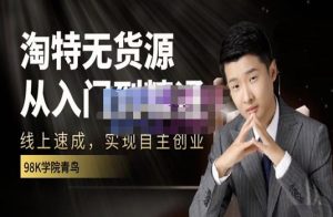 98k学院的淘特无货源线上速成课,从入门到精通,让你最小投入,最高回报白米粥资源网-汇集全网副业资源白米粥资源网