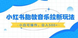 小红书胎教音乐拉新玩法，小白可操作，日入500 （资料已打包）白米粥资源网-汇集全网副业资源白米粥资源网