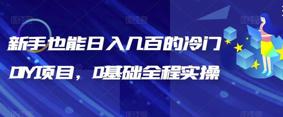 新手也能日入几百的冷门DIY项目，0基础全程实操【揭秘】白米粥资源网-汇集全网副业资源白米粥资源网