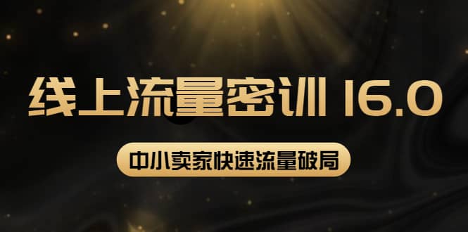 2022秋秋线上流量密训16.0：包含 暴力引流10W 中小卖家流量破局技巧 等等！白米粥资源网-汇集全网副业资源白米粥资源网