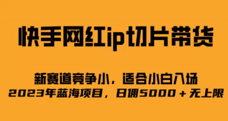 快手网红ip切片新赛道，竞争小事，适合小白 2023蓝海项目白米粥资源网-汇集全网副业资源白米粥资源网