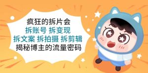 疯狂的拆片会:拆账号 拆变现 拆文案 拆拍摄 拆剪辑 揭秘博主的流量密码白米粥资源网-汇集全网副业资源白米粥资源网