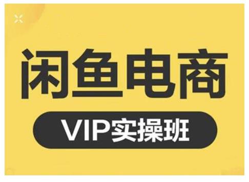 闲鱼电商零基础入门到进阶VIP实战课程，帮助你掌握闲鱼电商所需的各项技能白米粥资源网-汇集全网副业资源白米粥资源网