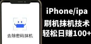 另类出售iPhone刷机抹机技术,一天100 左右!白米粥资源网-汇集全网副业资源白米粥资源网
