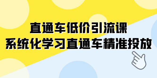 直通车-低价引流课，系统化学习直通车精准投放（14节课）白米粥资源网-汇集全网副业资源白米粥资源网