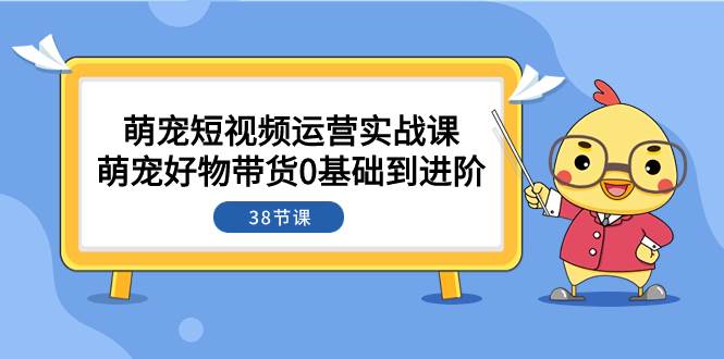 萌宠·短视频运营实战课：萌宠好物带货0基础到进阶（38节课）白米粥资源网-汇集全网副业资源白米粥资源网