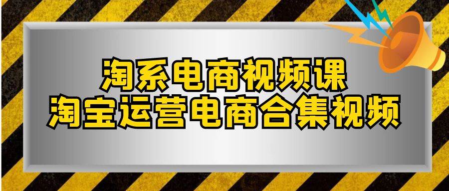 淘系-电商视频课，淘宝运营电商合集视频（33节课）白米粥资源网-汇集全网副业资源白米粥资源网