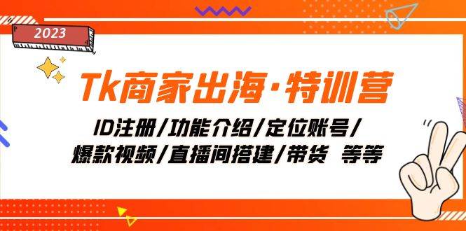 Tk商家出海·特训营：ID注册/功能介绍/定位账号/爆款视频/直播间搭建/带货白米粥资源网-汇集全网副业资源白米粥资源网