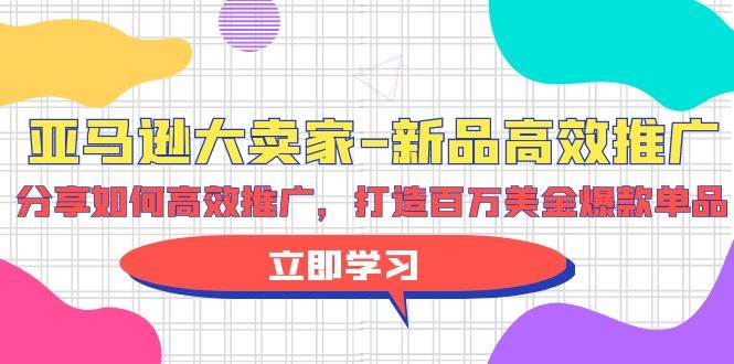 亚马逊 大卖家-新品高效推广，分享如何高效推广，打造百万美金爆款单品白米粥资源网-汇集全网副业资源白米粥资源网