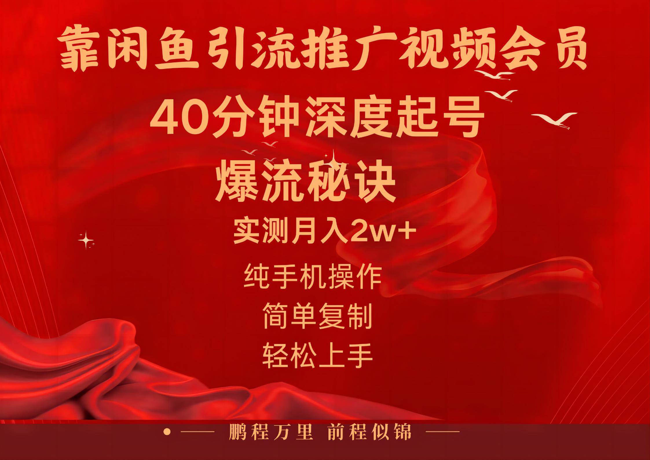 闲鱼暴力引流推广视频会员，能做到日入2W+，操作简单白米粥资源网-汇集全网副业资源白米粥资源网