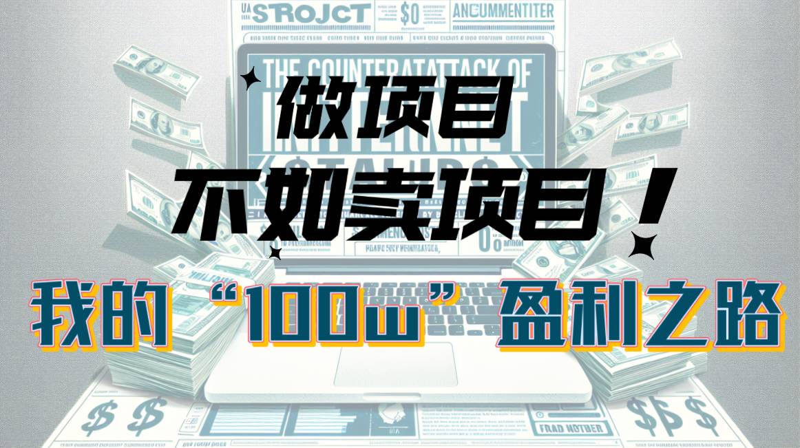 为什么做项目不如卖项目？我的100W+盈利之路白米粥资源网-汇集全网副业资源白米粥资源网