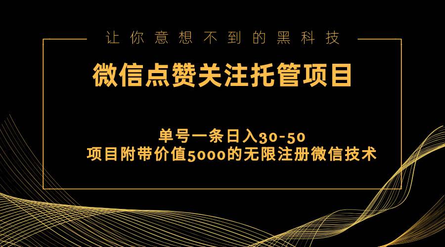 视频号托管点赞关注，单微信30-50元，附带价值5000无限注册微信技术白米粥资源网-汇集全网副业资源白米粥资源网