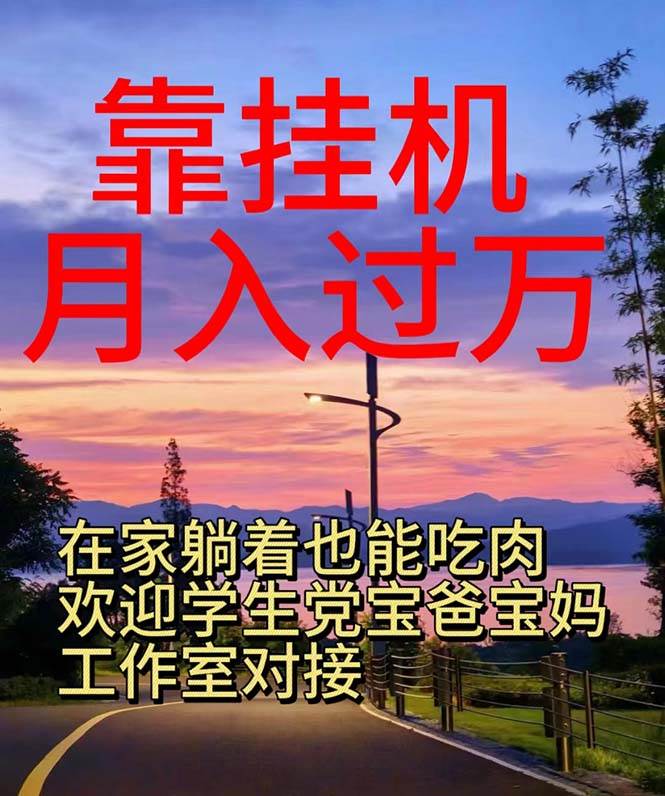靠挂机，日入1000+，躺着也能吃肉，电脑手机都可挂白米粥资源网-汇集全网副业资源白米粥资源网