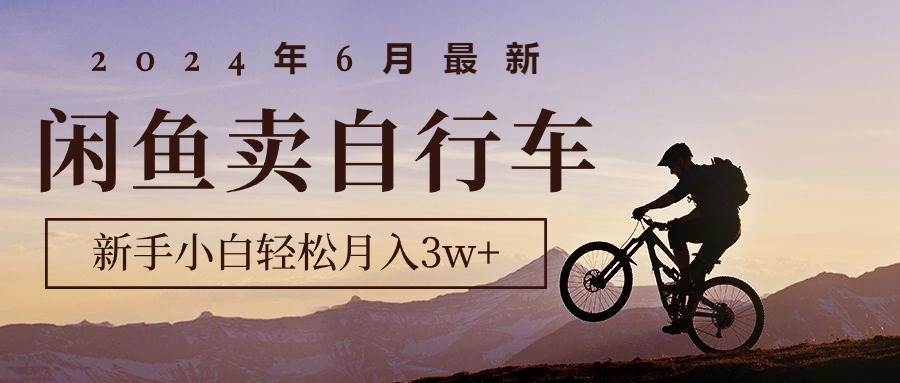 2024年6月最新闲鱼卖自行车，新手小白轻松月入3w+项目白米粥资源网-汇集全网副业资源白米粥资源网