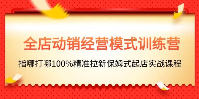 全店动销-经营模式训练营，指哪打哪100%精准拉新保姆式起店实战课程白米粥资源网-汇集全网副业资源白米粥资源网