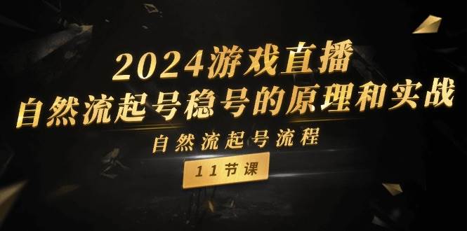 2024游戏直播-自然流起号稳号的原理和实战，自然流起号流程（11节）白米粥资源网-汇集全网副业资源白米粥资源网