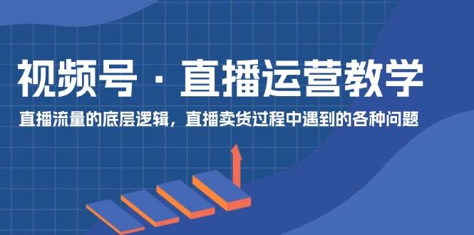 视频号 直播运营教学：直播流量的底层逻辑，直播卖货过程中遇到的各种问题白米粥资源网-汇集全网副业资源白米粥资源网