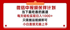 微信中视频伙伴计划,仅靠搬运就能轻松实现日入500+,关键操作还简单,...白米粥资源网-汇集全网副业资源白米粥资源网