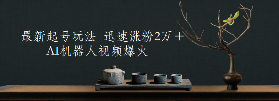 最新起号玩法，AI机器人视频爆火，迅速涨粉2万＋白米粥资源网-汇集全网副业资源白米粥资源网