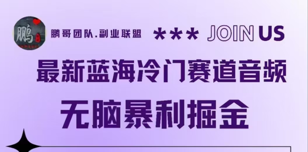 最新蓝海冷门赛道音频，无脑暴利掘金白米粥资源网-汇集全网副业资源白米粥资源网